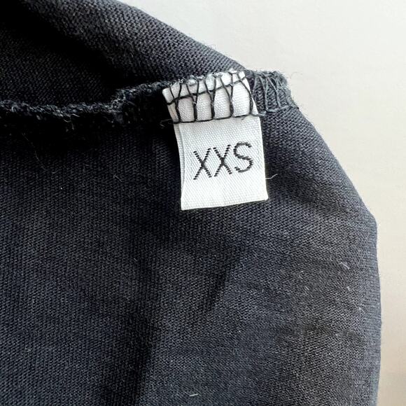 MOSCHINO Couture Black Gold Top Cotton Crew Neck Straight Hem Pullover Size XXS - Picture 9 of 9